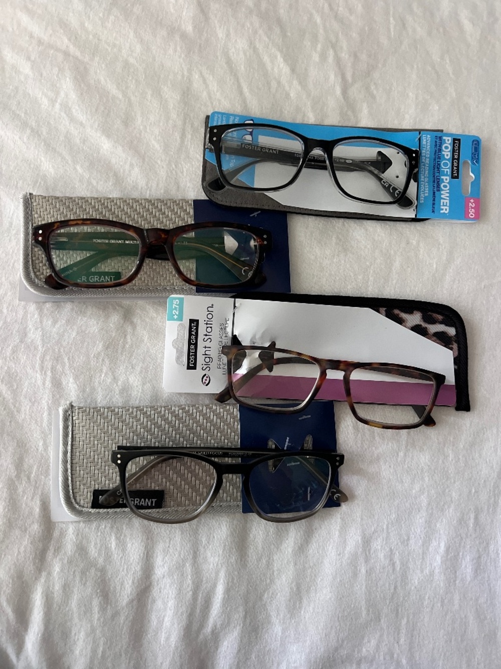 4 Foster Grant Reading Glasses
